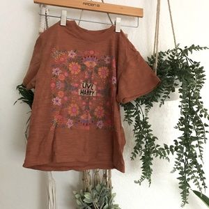 Natural Life Big Girls “Live Happy” T-shirt Size 10-12